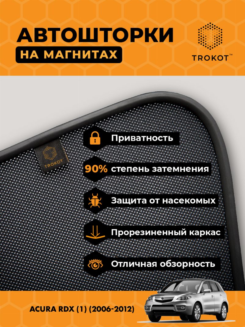 Автомобильные шторки Acura RDX (1) (2006-2012) Кроссовер Комплект на передние двери PREMIUM